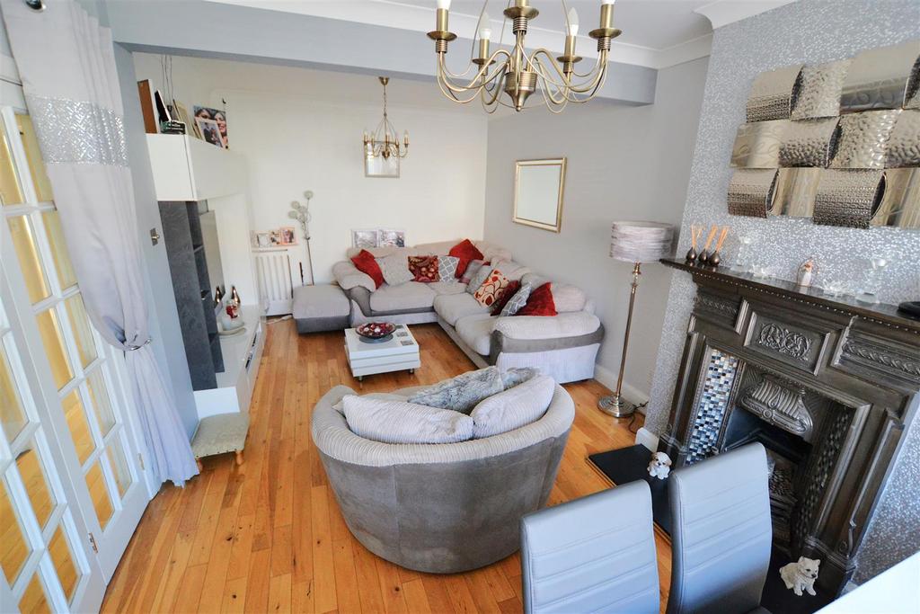 Living room, fireplace