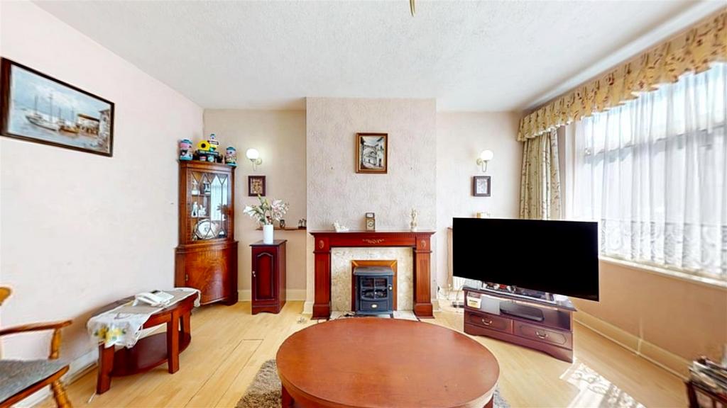 Living room, fireplace