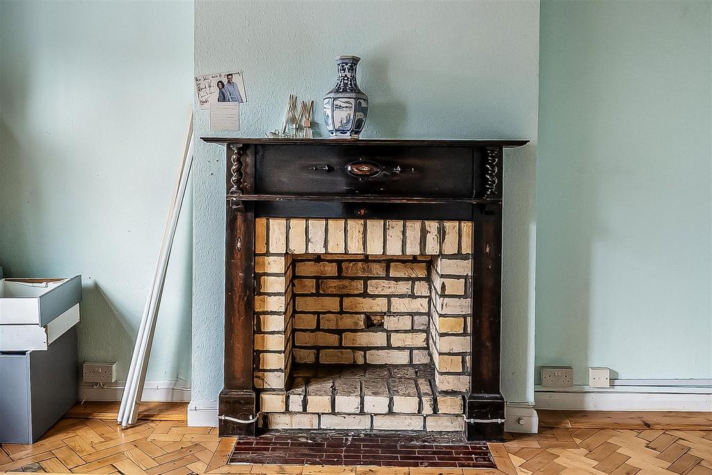 Living room, fireplace