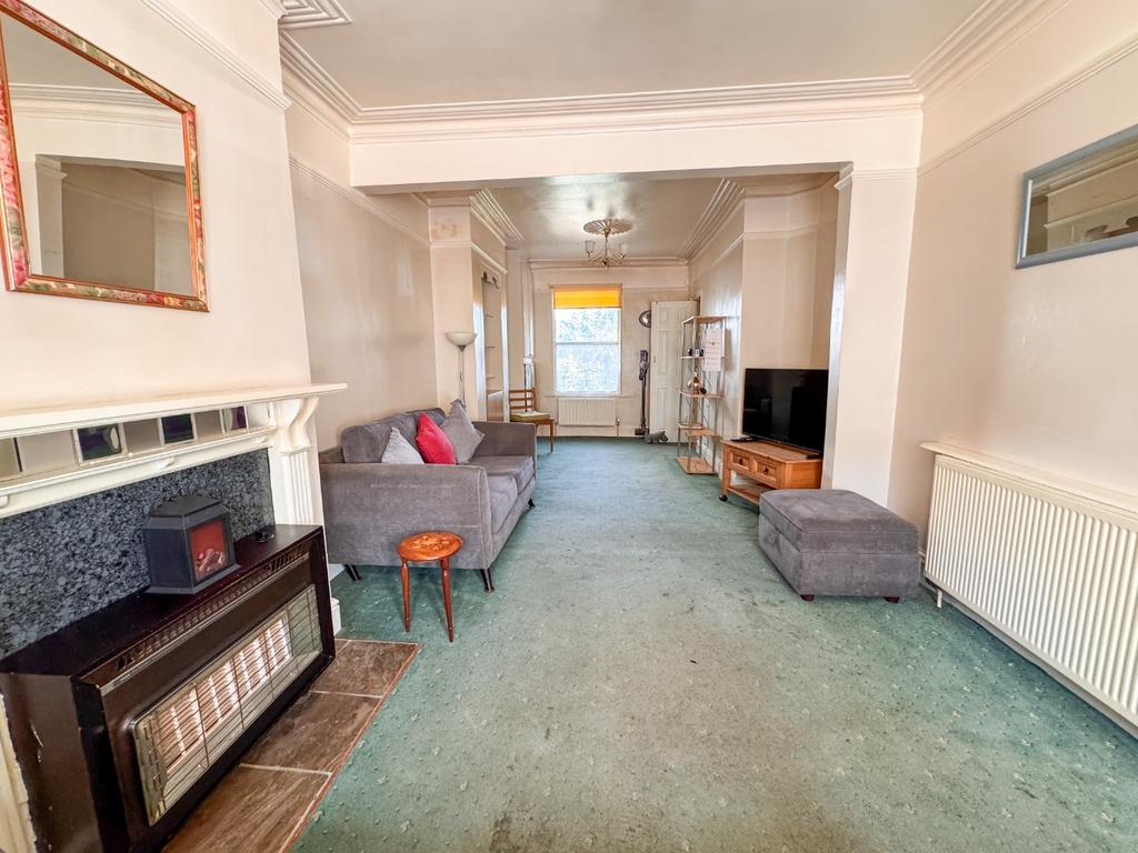 Living room, fireplace
