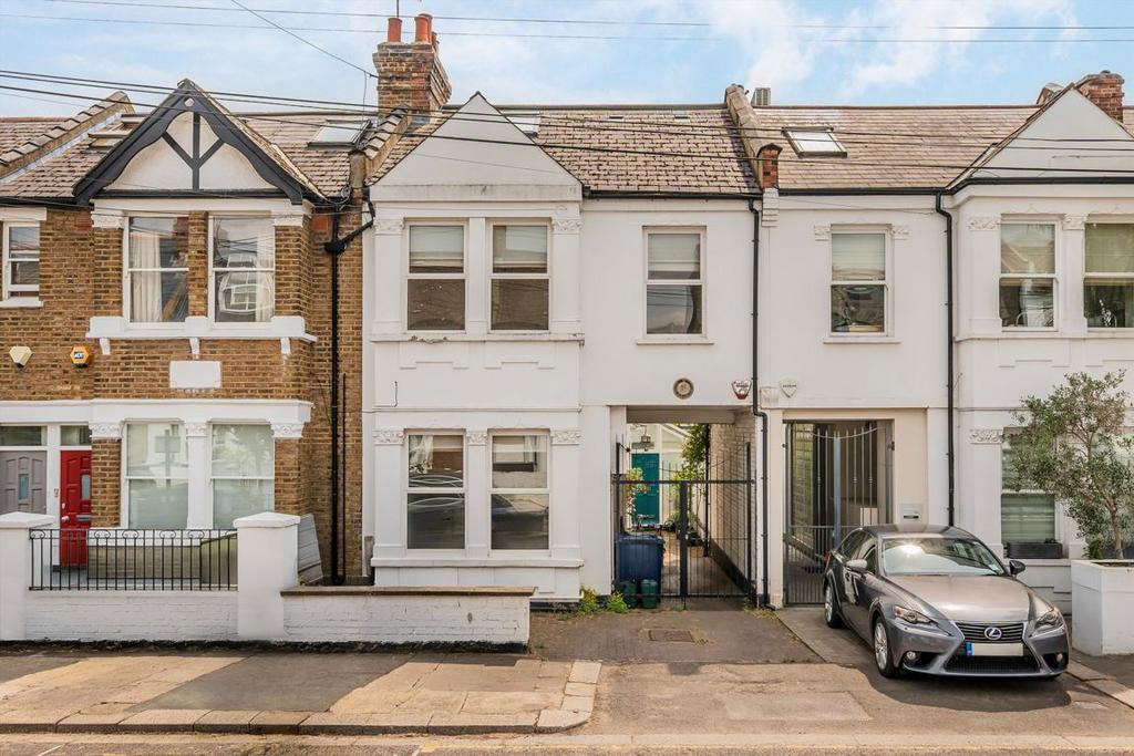 Terraced house exterior, parking