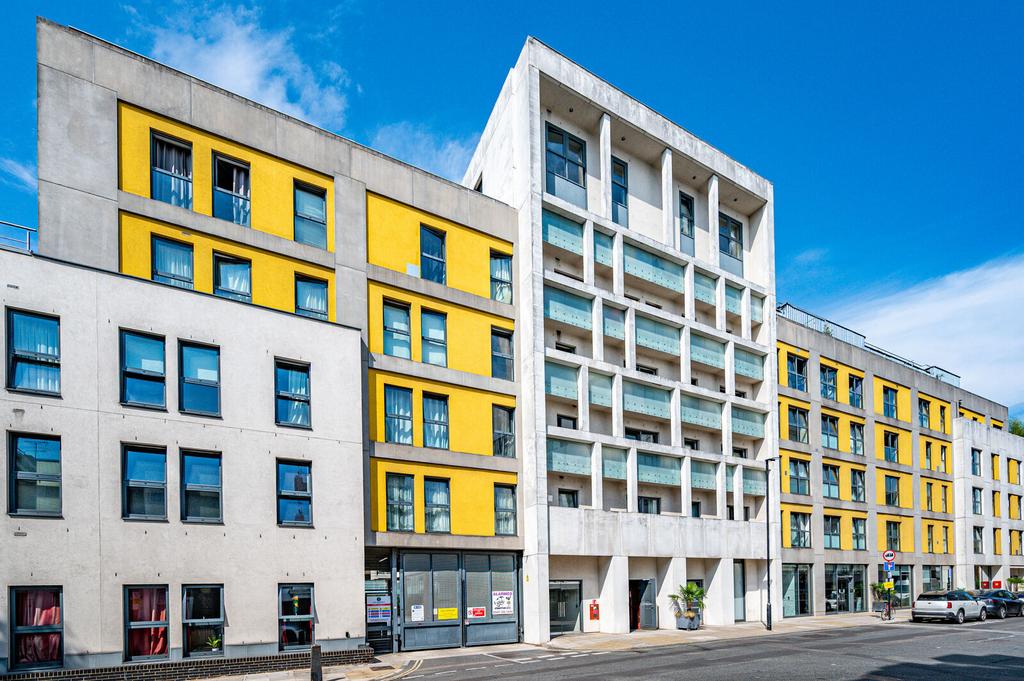 Apartment building facade, block of apartments