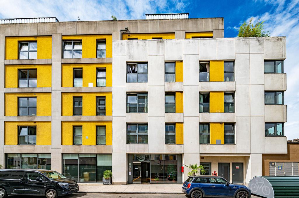 Apartment building facade, block of apartments