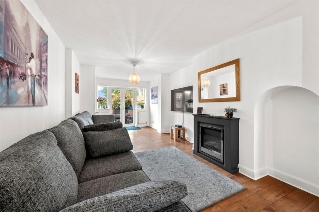 Living room, fireplace
