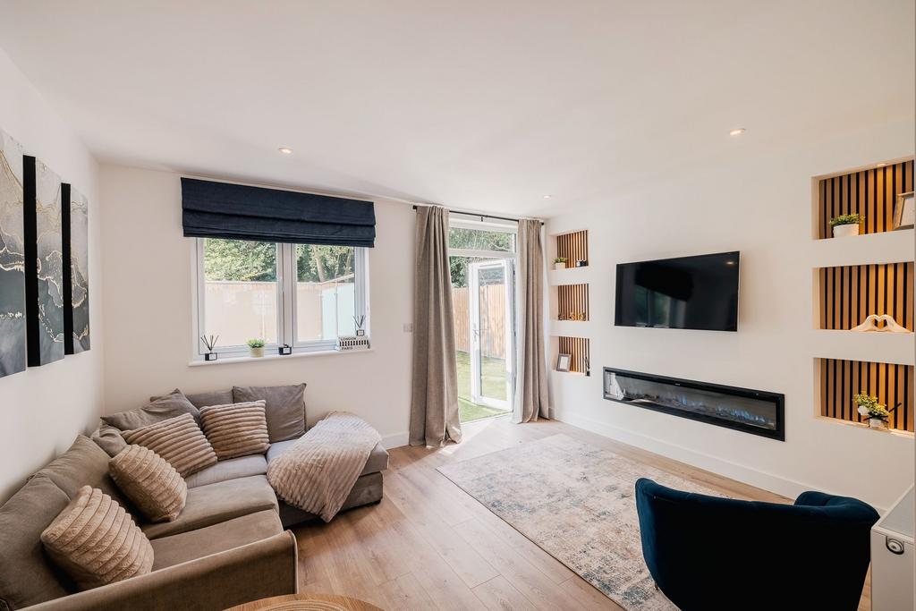 Living room, fireplace