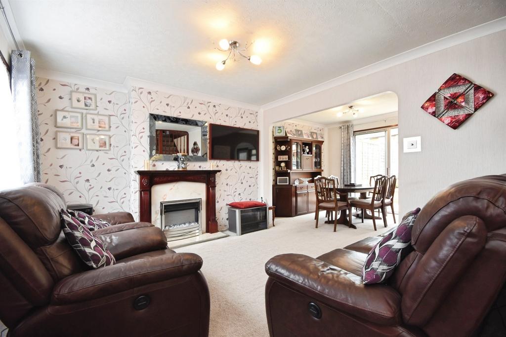 Open-plan living area, open plan living, fireplace