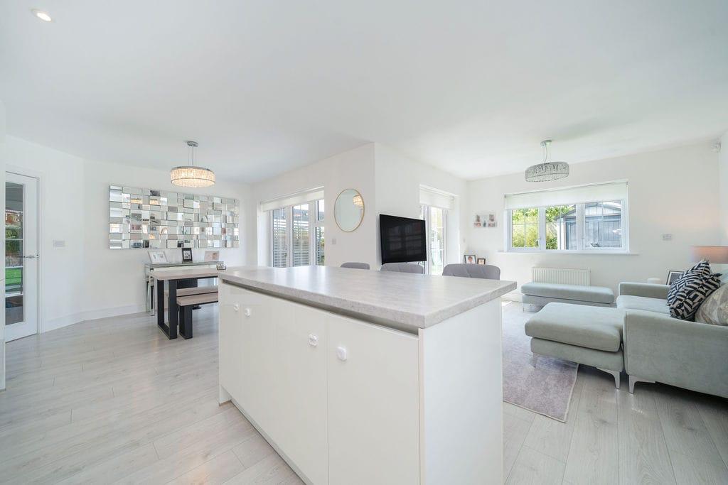 Open-plan living area, open plan living