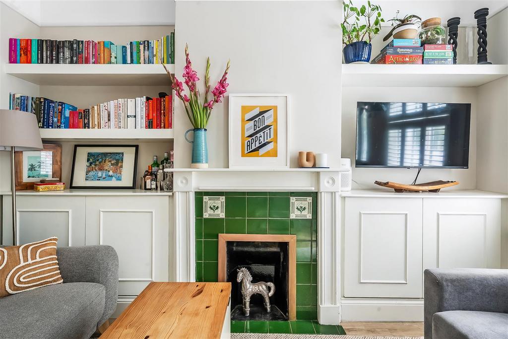Living room, fireplace