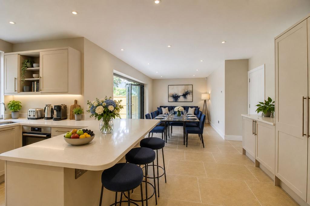 Open-plan living area, open plan living