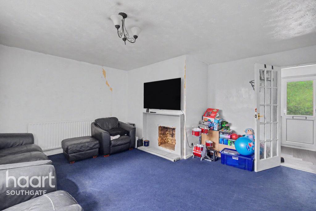 Living room, fireplace