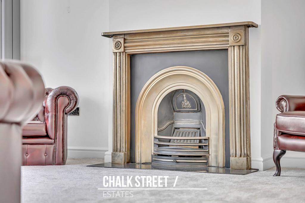 Reception room, fireplace