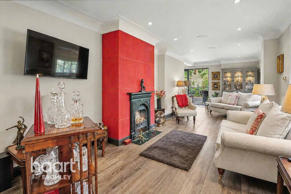 Living room, fireplace