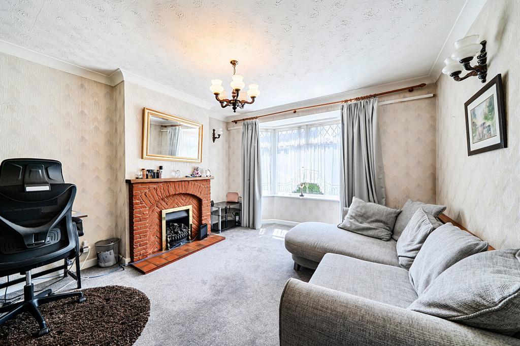 Living room, fireplace