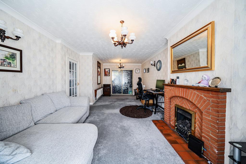Living room, fireplace