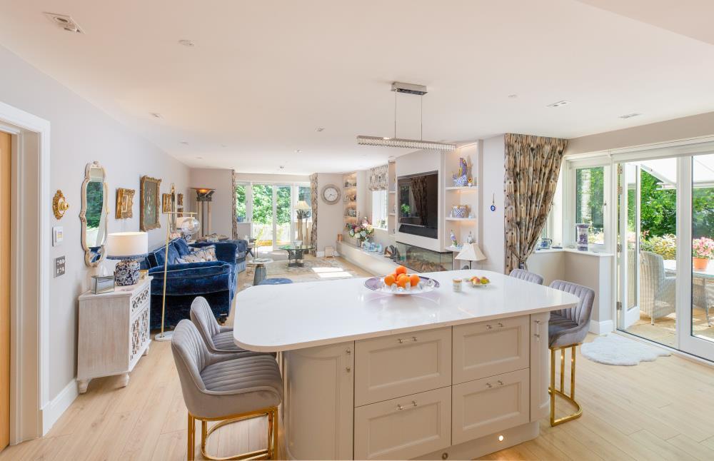 Open-plan living area, open plan living