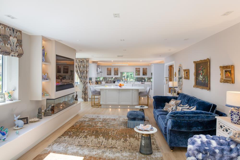 Open-plan living area, open plan living
