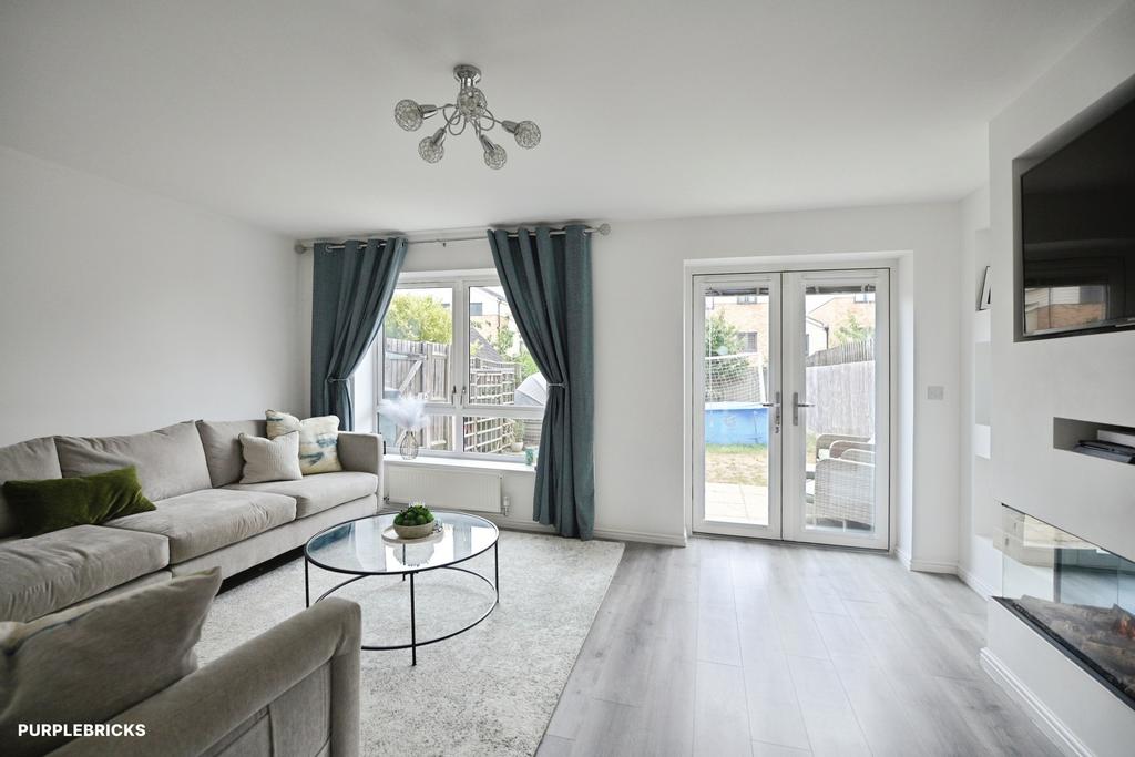 Living room, fireplace