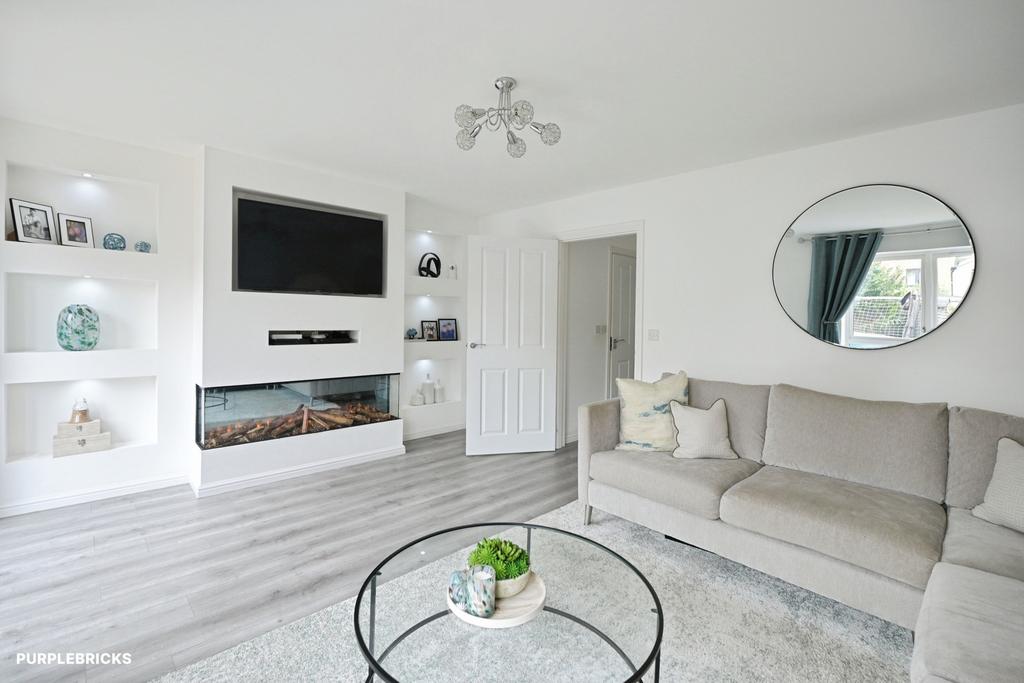 Living room, fireplace