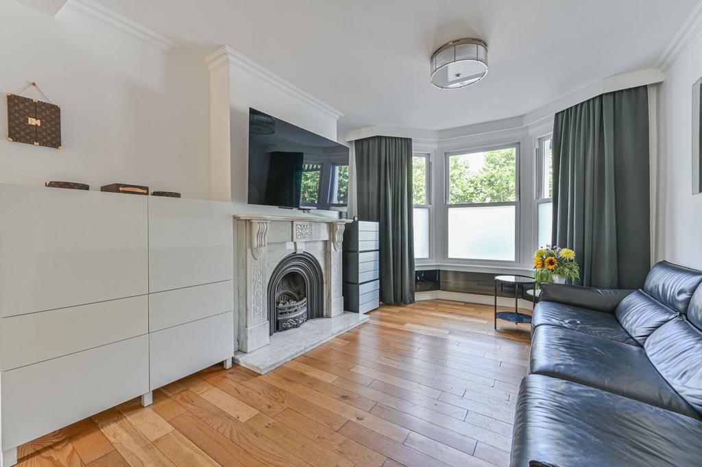Living room, fireplace