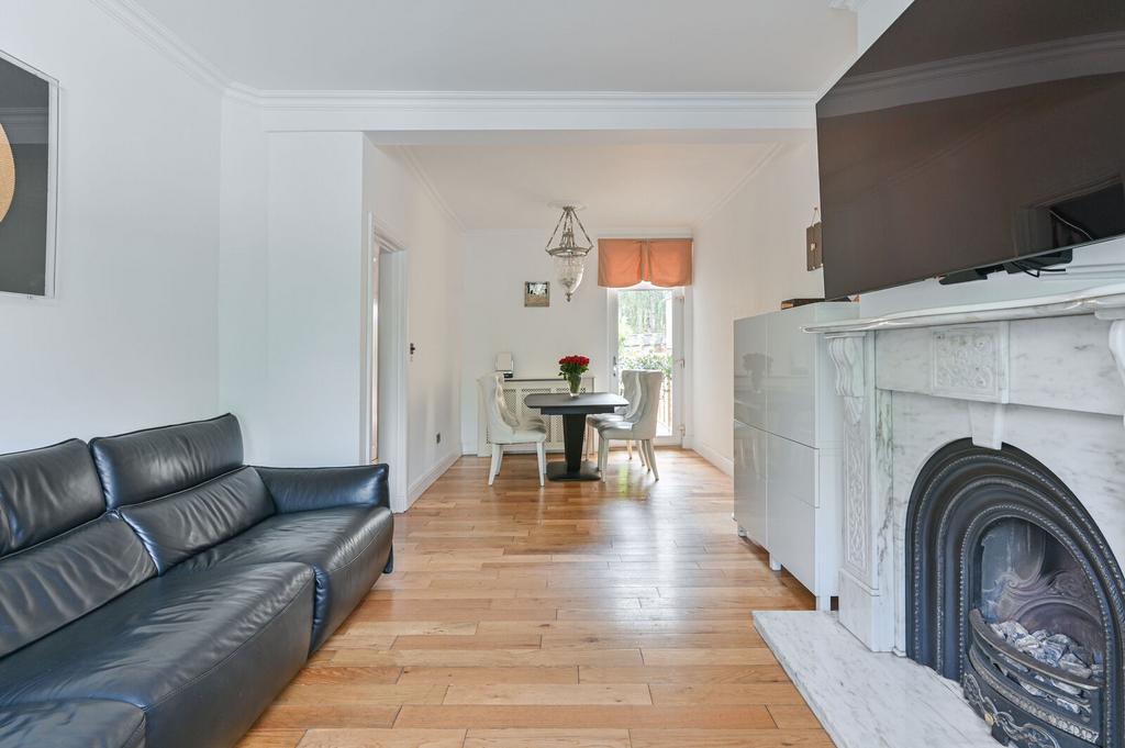 Living room, fireplace