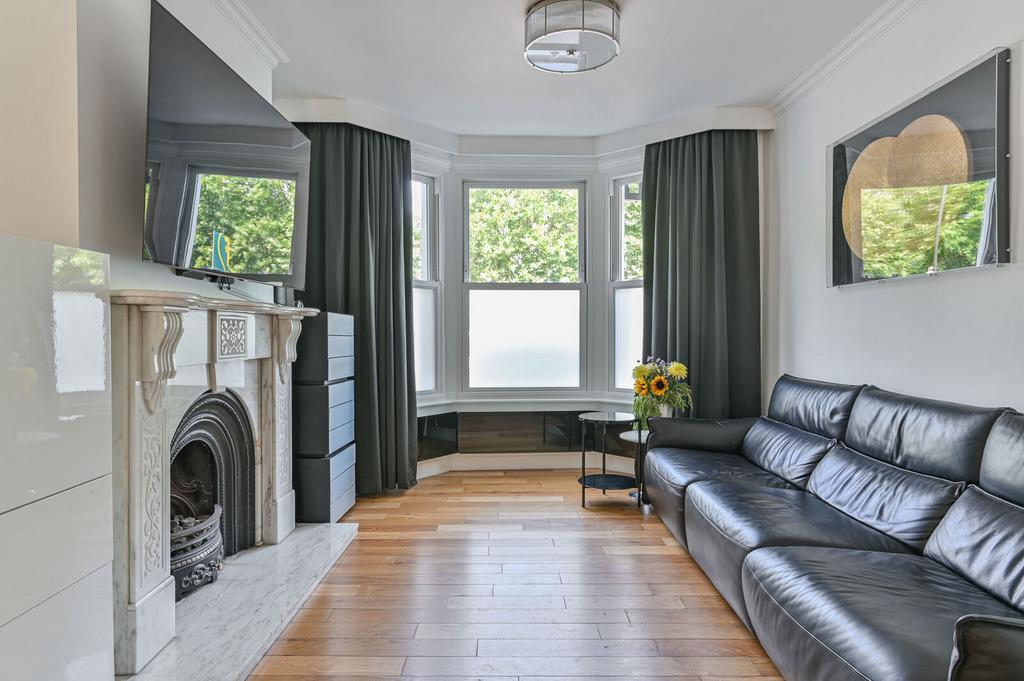 Living room, fireplace