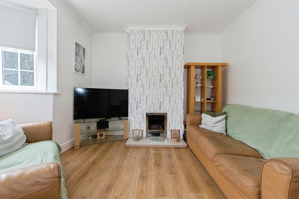 Living room, fireplace