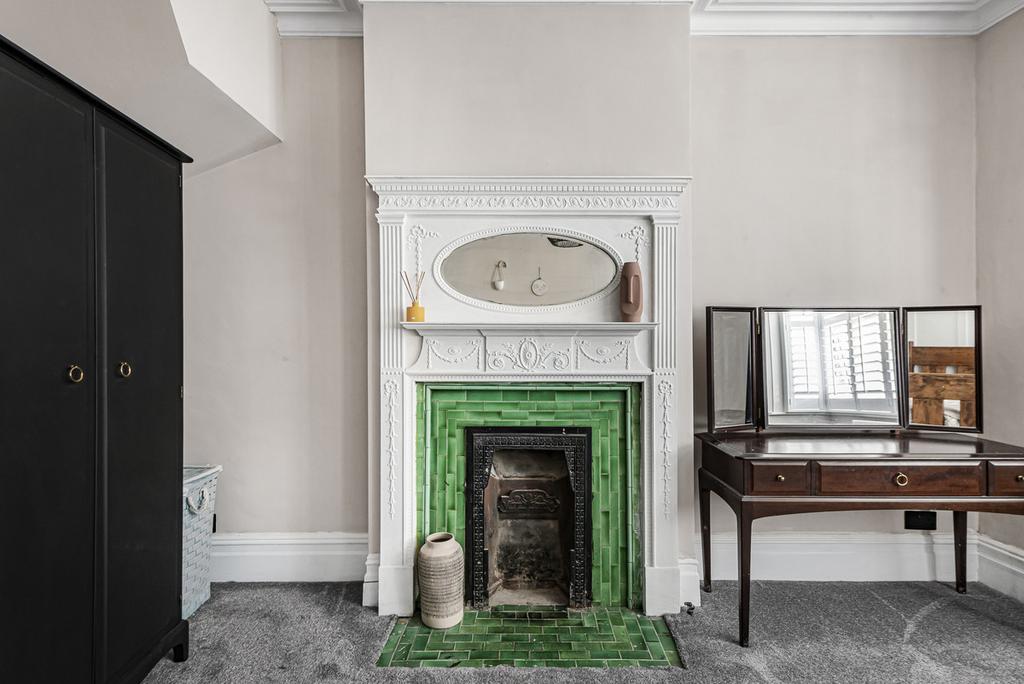 Study, fireplace