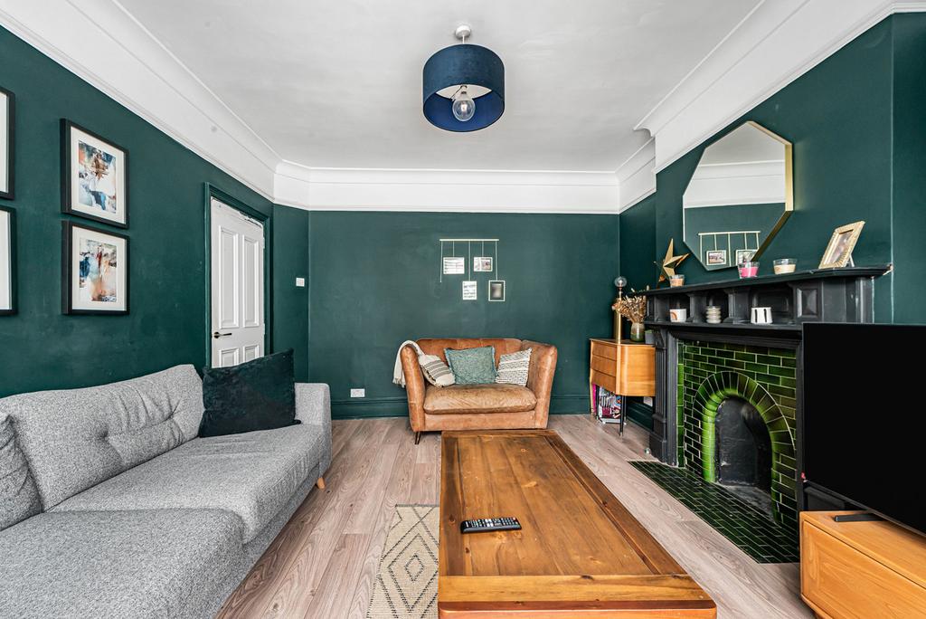 Living room, fireplace
