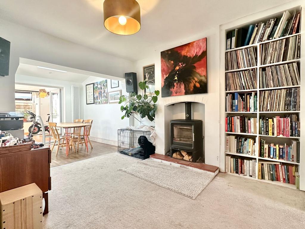 Living room, fireplace