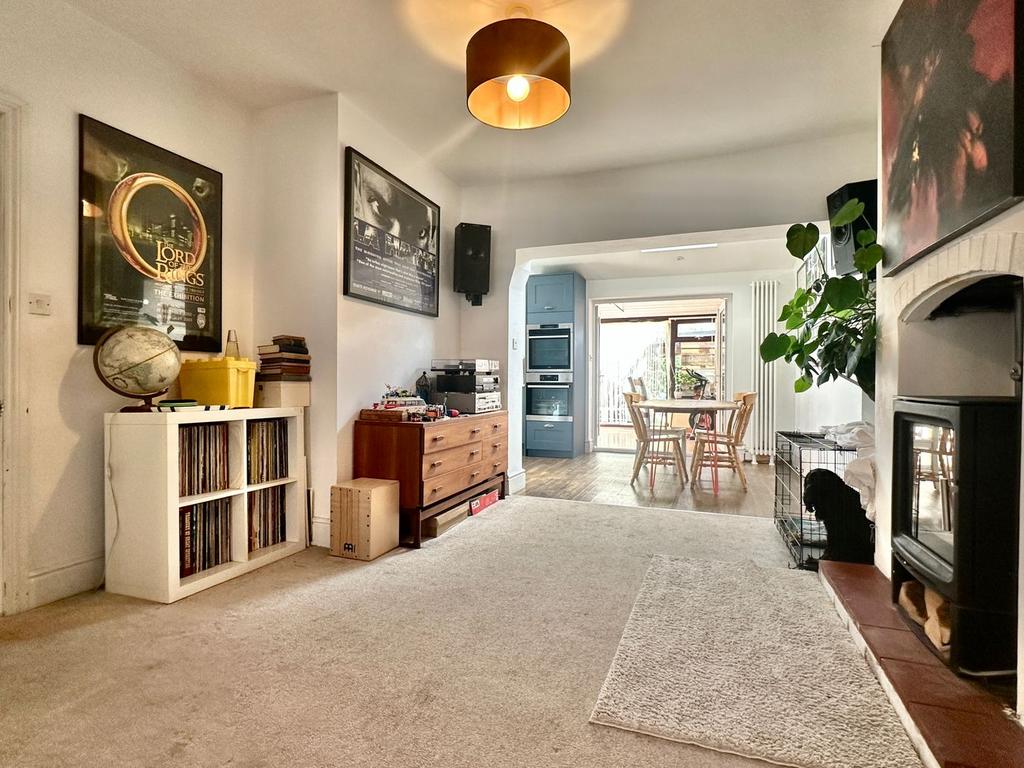 Living room, fireplace