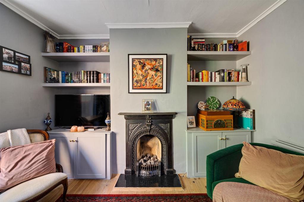Living room, fireplace