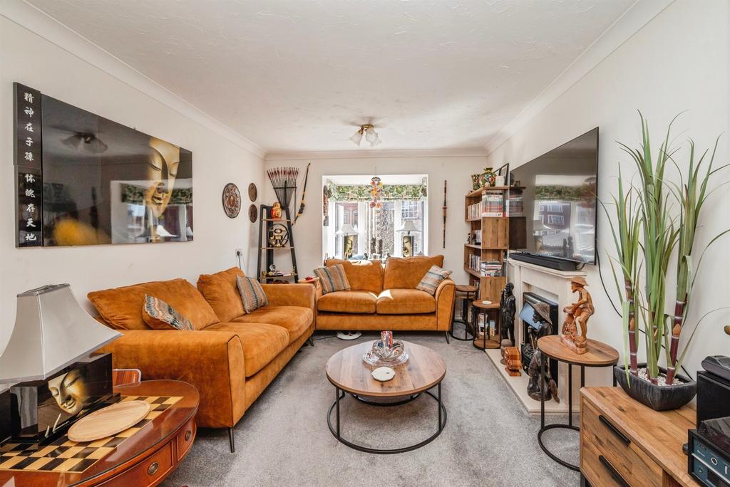 Living room, fireplace