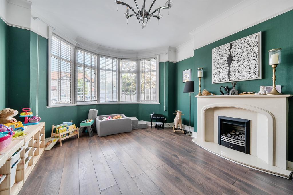 Playroom, fireplace