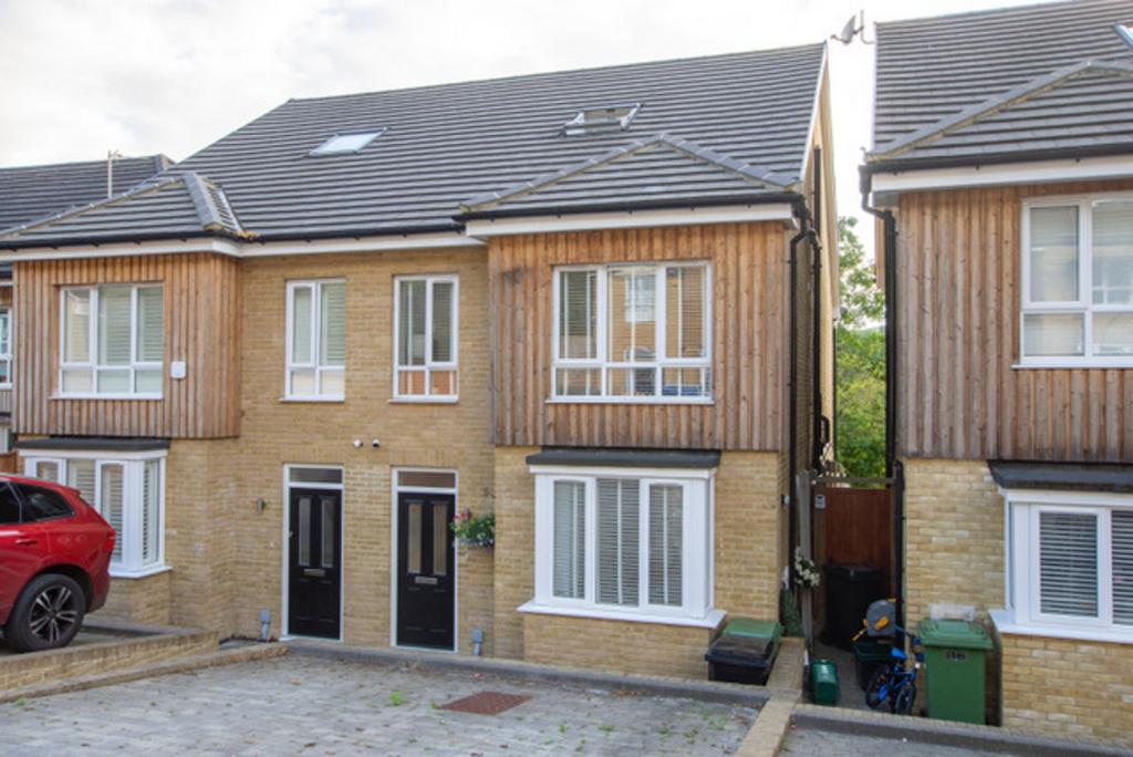 Semi-detached house exterior, driveway