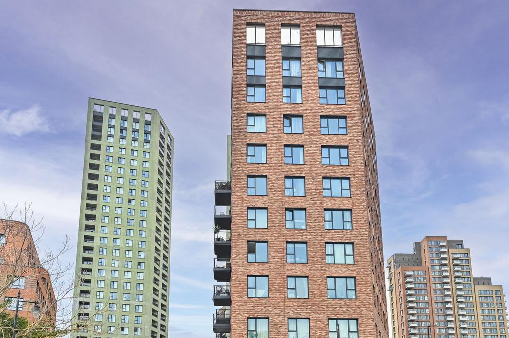 Apartment building facade, block of apartments