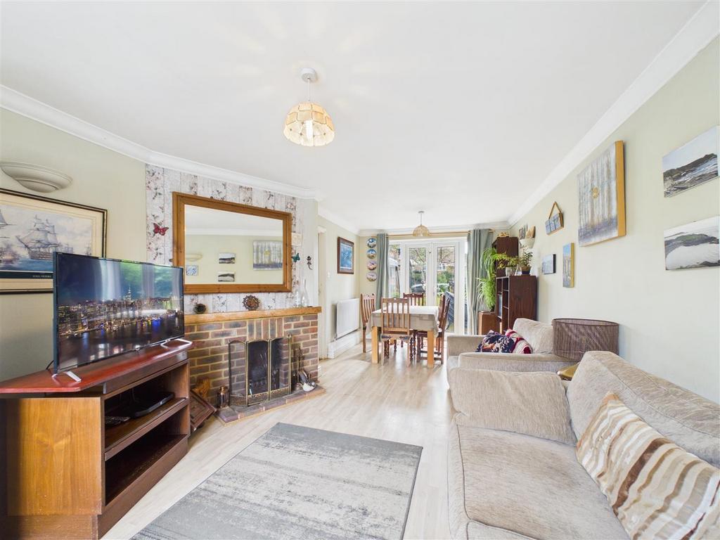 Living room, fireplace