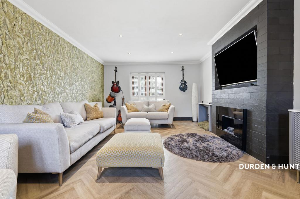 Living room, fireplace