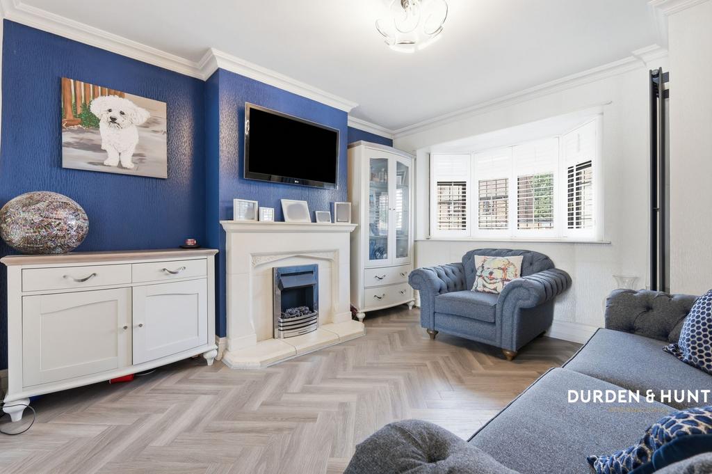 Living room, fireplace