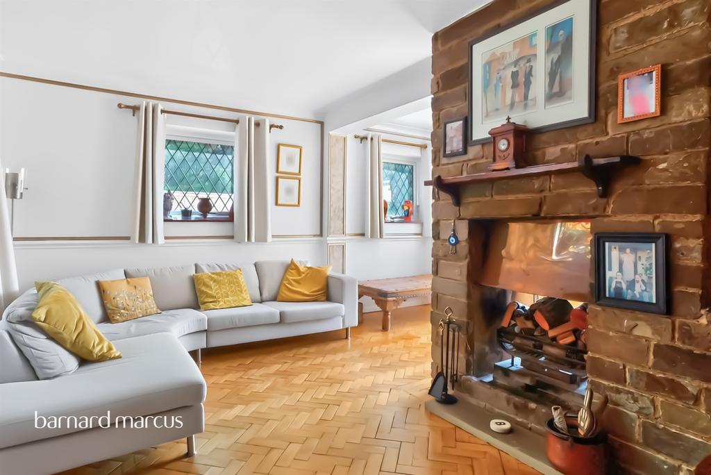 Living room, fireplace