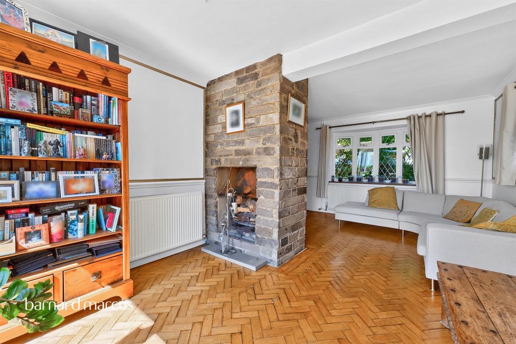 Living room, fireplace