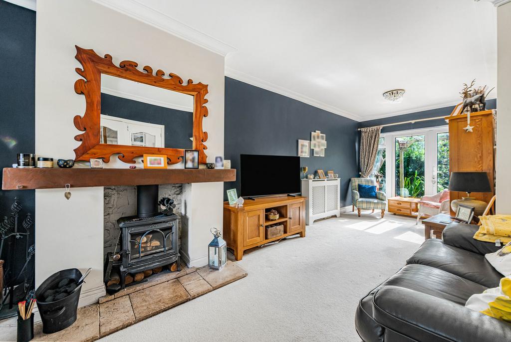Living room, fireplace