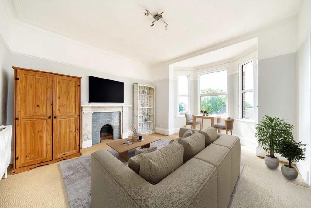 Living room, fireplace