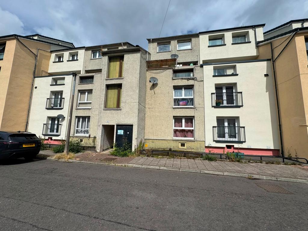 Apartment building facade, block of apartments