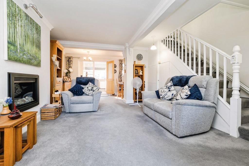 Living room, fireplace