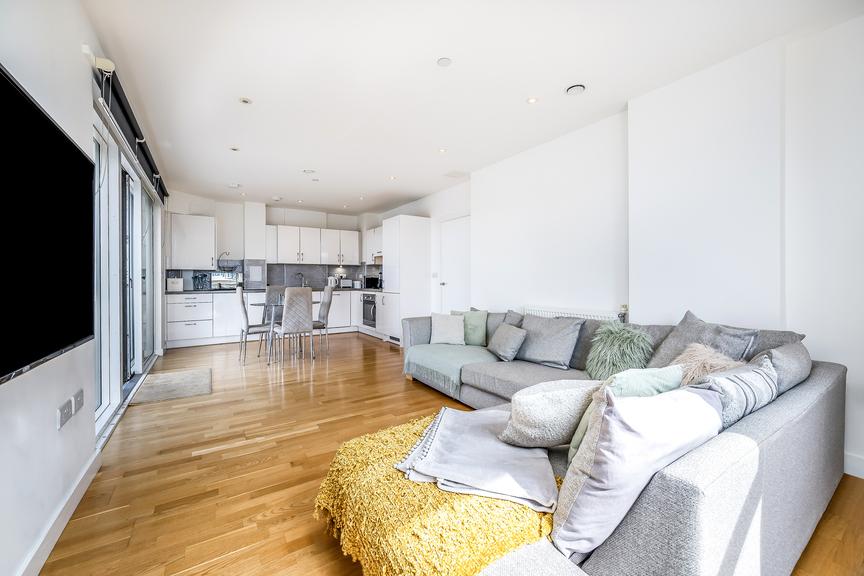 Open-plan living area, open plan living