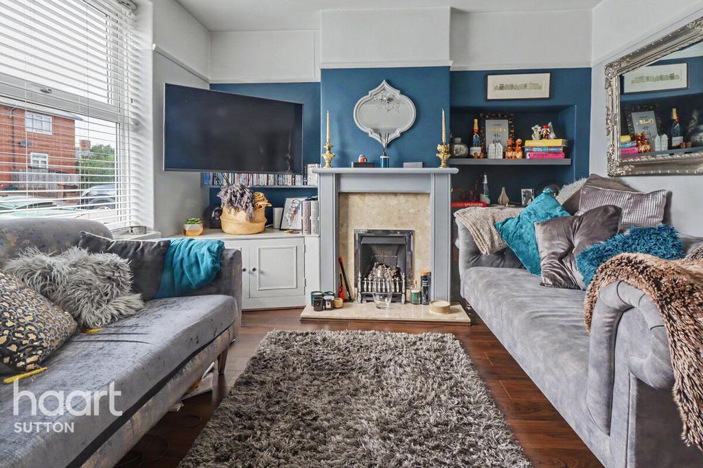 Living room, fireplace