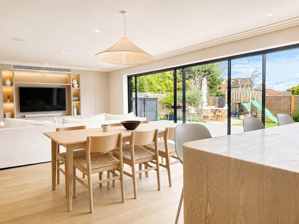 Open-plan living area, open plan living