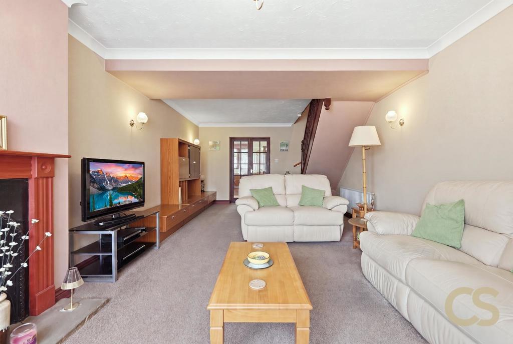 Living room, fireplace