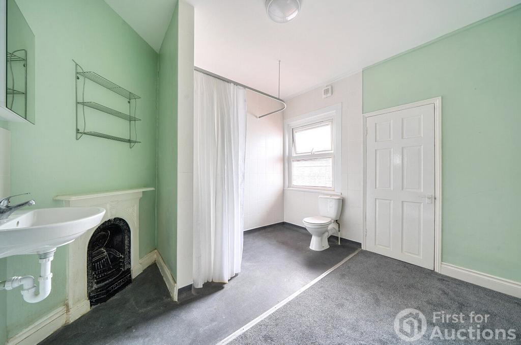 Bathroom, fireplace