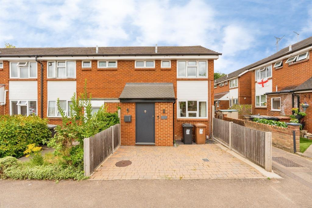 Semi-detached house exterior, driveway